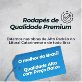 Barra 2 Metros - Rodapé Poliestireno Branco 10cm Altura Liso