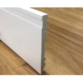 Rodapé Poliestireno Branco 10cm Altura com Friso - 15mm (BARRA 2 METROS)