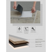 CAIXA C/ 5 M2 - PISO VINILICO AUTOCOLANTE COR MADEIRA DEMOLIÇÃO - ESPESSURA 1.5 MM