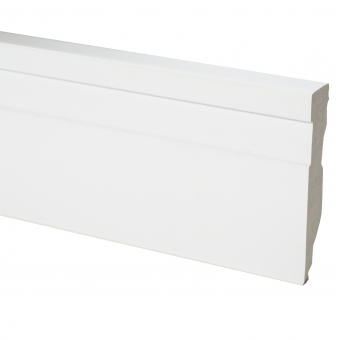 Barra 2 Metros - Rodapé Poliestireno Branco 7cm Altura Friso