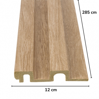 Ripado Poliestireno Cor Pinus Barra 285cm Alt x 12cm Larg