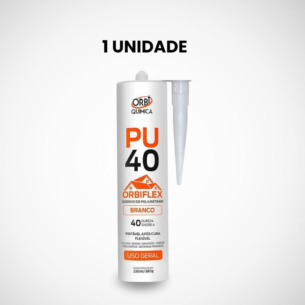 PU 40 Branco - Fixação Rodapés e Painel Ripado Poliestireno