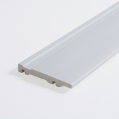 Rodapé Poliestireno Branco 10cm Altura com Friso - 15mm (BARRA 2 METROS)