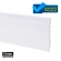 Rodapé Poliestireno Branco 15cm Altura com Friso - 15mm (BARRA 2 METROS)