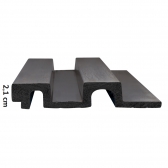 Painel Ripado Poliestireno Cor Ipê Barra 285cm Alt x 12cm Largura
