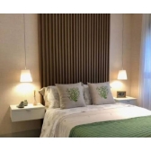 Painel Ripado Poliestireno Cor Ipê Barra 285cm Alt x 12cm Largura
