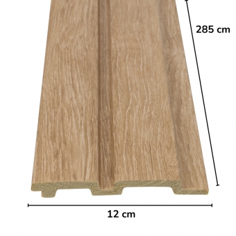 Ripado Poliestireno Cor Pinus Barra 285cm Alt x 12cm Larg