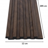 Painel Ripado Poliestireno Ipê 285cm Alt x 12cm Largura