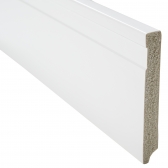 Barra 2 Metros - Rodapé Poliestireno Branco 10cm Altura com Friso