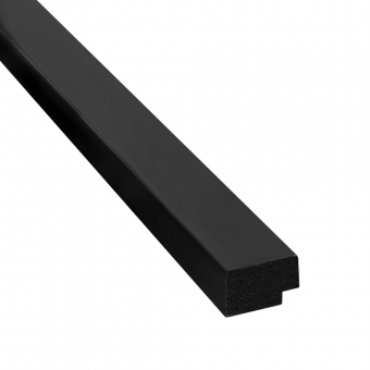 Acabamento final de Ripado De Poliestireno Cor Preto Fosco