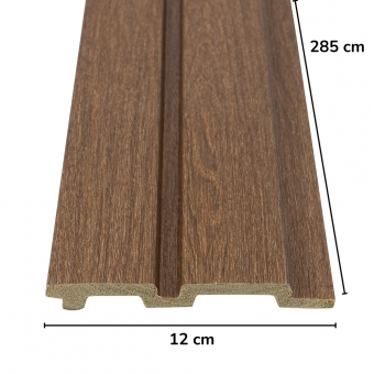 Ripado Poliestireno Cor Freijo Barra 285cm Alt x 12cm Larg