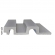 Painel Ripado Poliestireno Cinza Cimento 285cm Alt x 12cm L